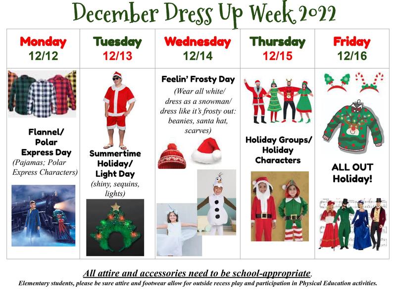 December Dress-up Week | Sherman County School District